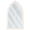 WANDSPIEGEL weiß Fensteroptik 62/113 cm Trelly - Weiß, Metall (62/113/5cm) - Beliani