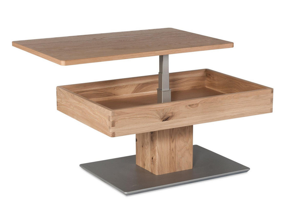 FUNKTIONSTISCH Celeste 90x60x43 höhenverstellbar;diagonal verschiebbar Wildeiche Bianco - Eiche Bianco, Holz (90/60/43cm) - 58aufmkessel