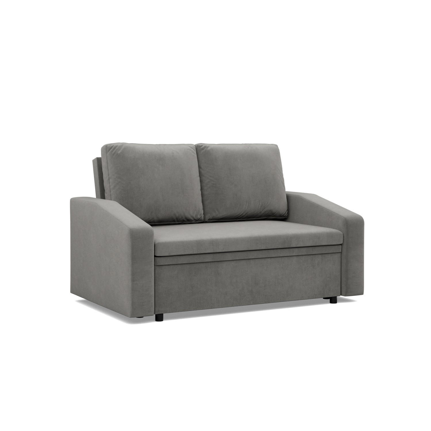 SOFA 2-SITZER MIT SCHLAFFUNKTION NEO, Hellgrau - Grau, Textil (148/90/87cm)