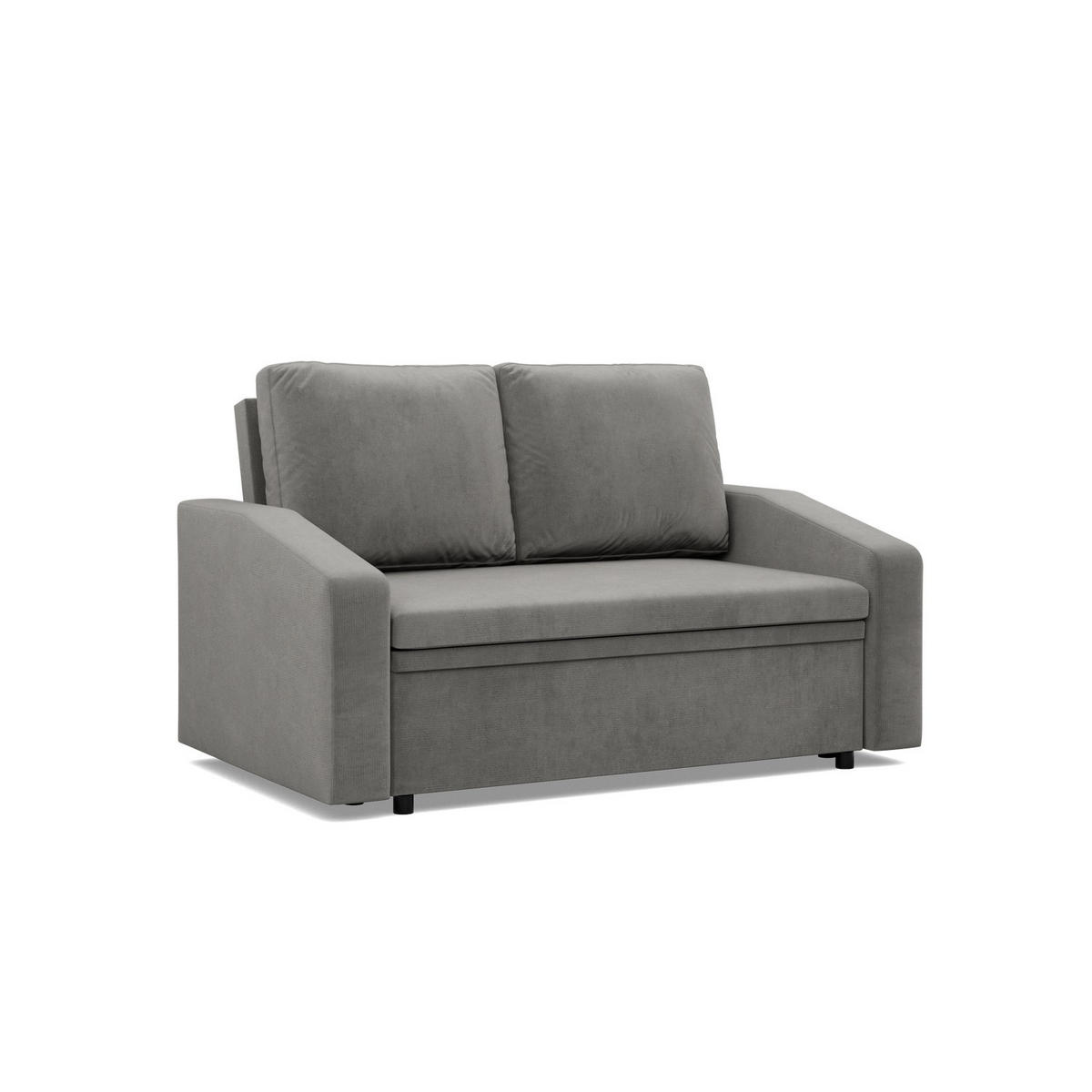 SOFA 2-SITZER MIT SCHLAFFUNKTION NEO, Hellgrau - Grau, Textil (148/90/87cm)