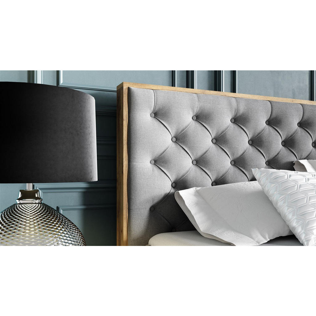 Thumbnail - Fun Möbel Boxbett, Schwarz, Textil, 140x220 cm, Schlafzimmer, Betten, Boxspringbetten