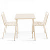 GARTENSET 3-tlg, Elfenbeinfarbe - Creme, Metall - Oviala