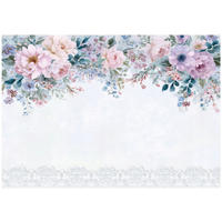 FOTOTAPETE Blumen Hängend Blau 150x105 cm - Multicolor, Papier (150/105cm) - Wallarena