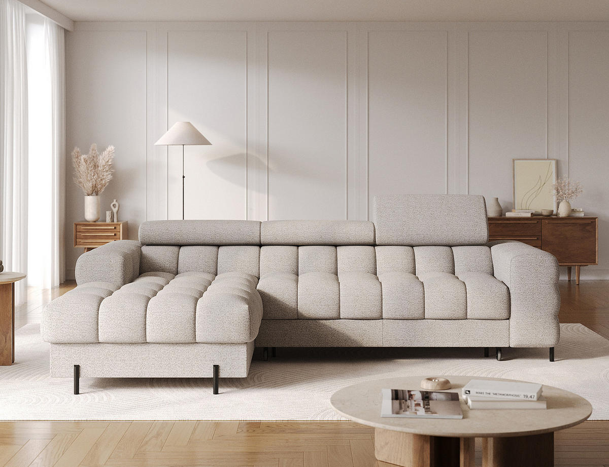 ECKSOFA Neviro L - Braun (Royal 20) - Braun, Holzwerkstoff (285/181cm) - Möblo