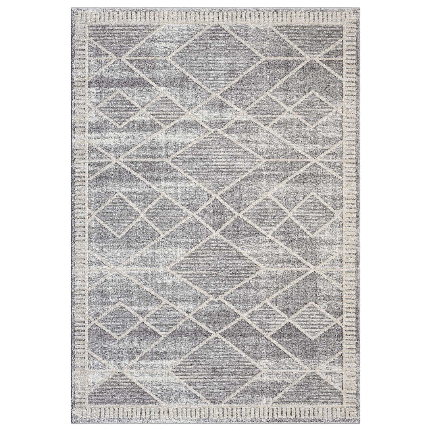 KURZFLOR-TEPPICH Flair 178 Grau 120x170 cm - Grau, Textil (120/170cm) - carpet city