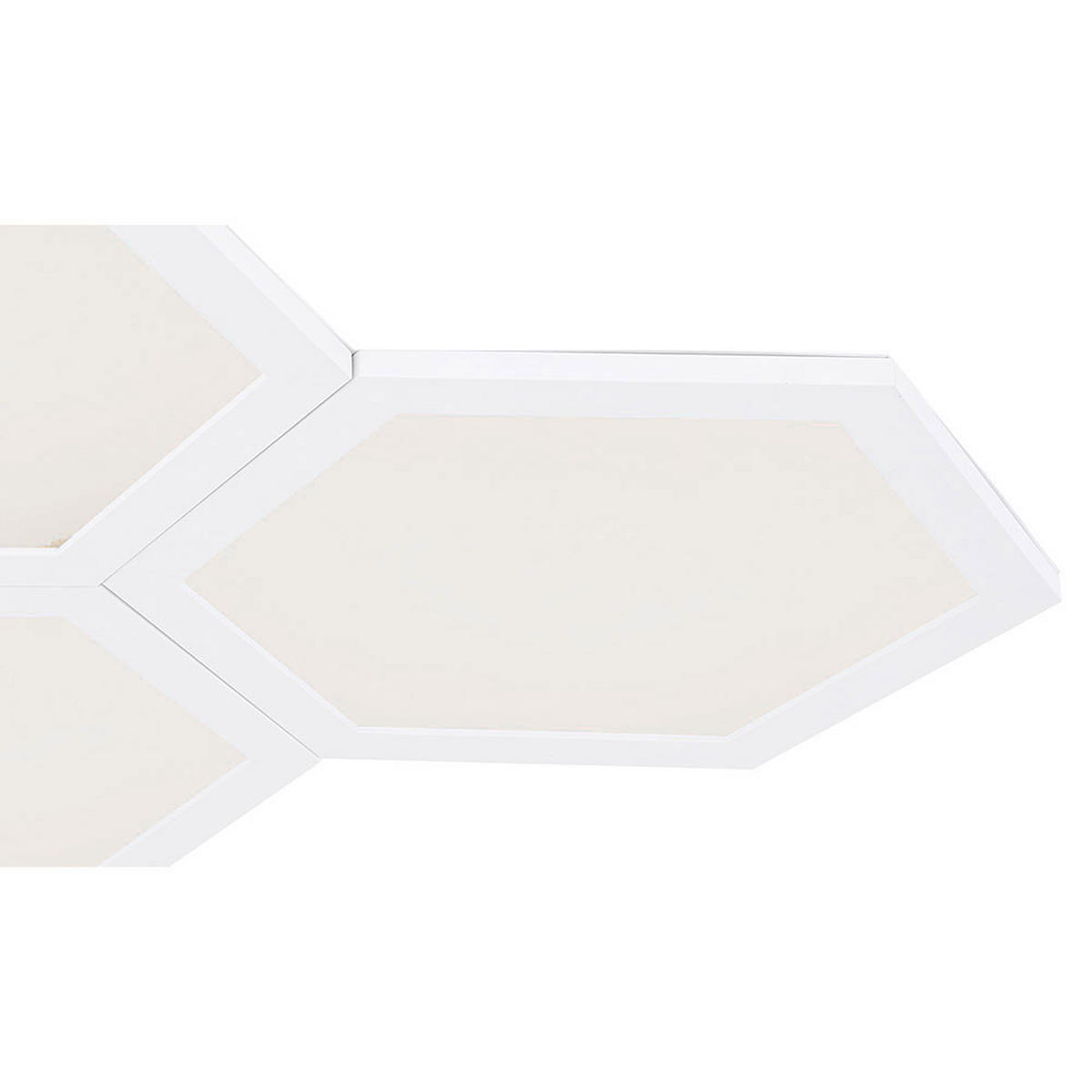 LED DECKENLEUCHTE Metall Weiß Opal - Weiß, Metall (52/52/4.2cm) - Globo Lighting