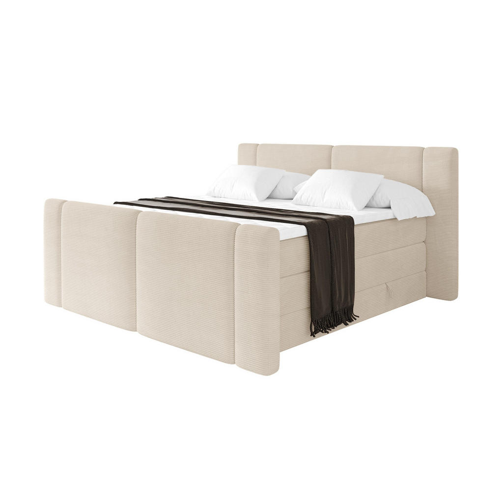 ALTDECOR POSTEL boxspring s matracemi H3/H4 - EVON KING Zanozek - 200x200 cm Béžová