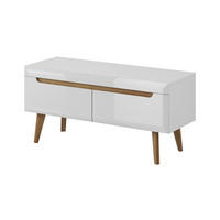 TV-SCHRANK Balia 107x50x40 cm - Lowboard mit Stauraum - Tv Ständer aus Laminierter Spanplatte - Weiß - Weiß, Holzwerkstoff (154/56/39cm) - Chilly