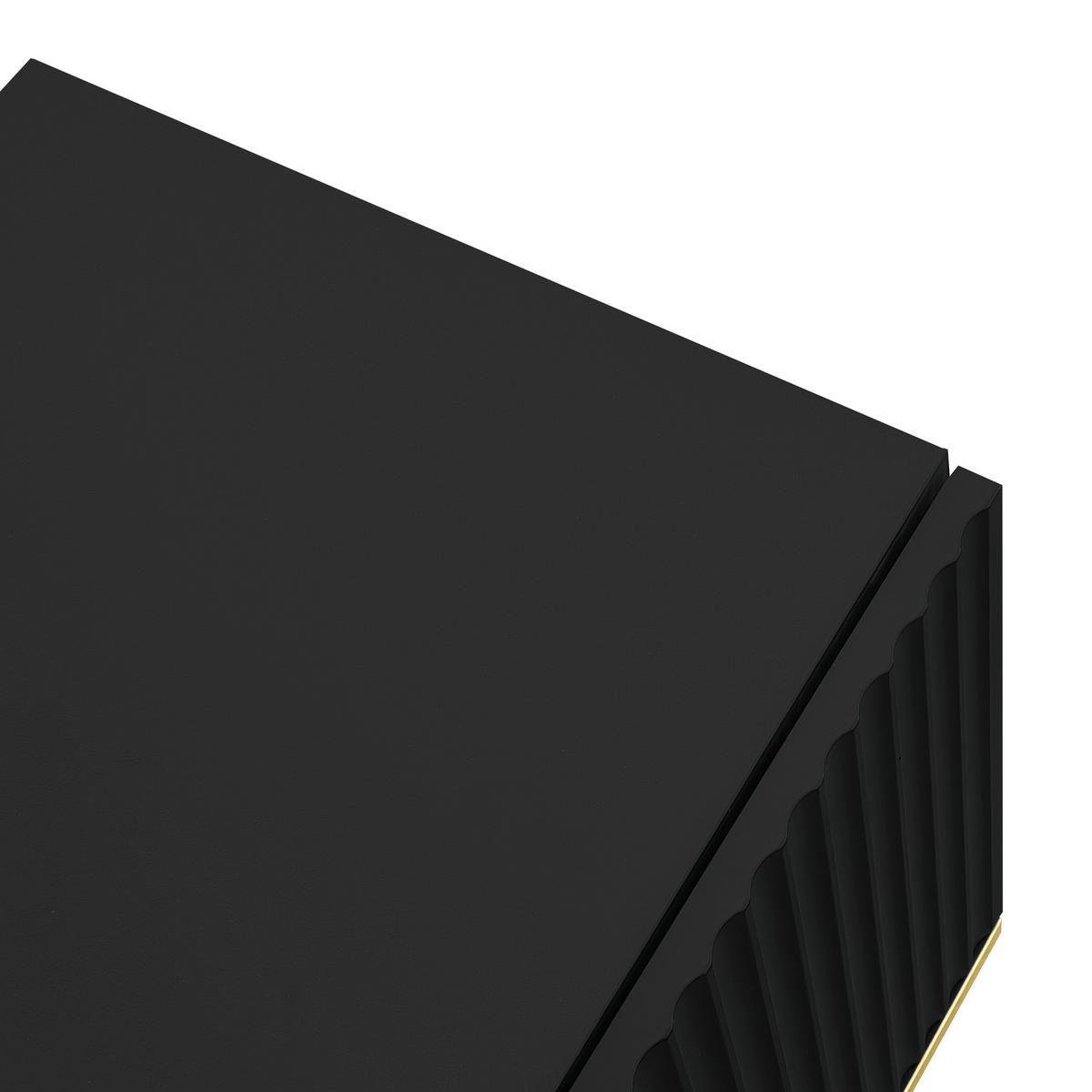 TV-ELEMENT mit 2 Schubladen 165 cm Schwarz/Gold - Schwarz, Holzwerkstoff (36/55/165cm) - Beauniv