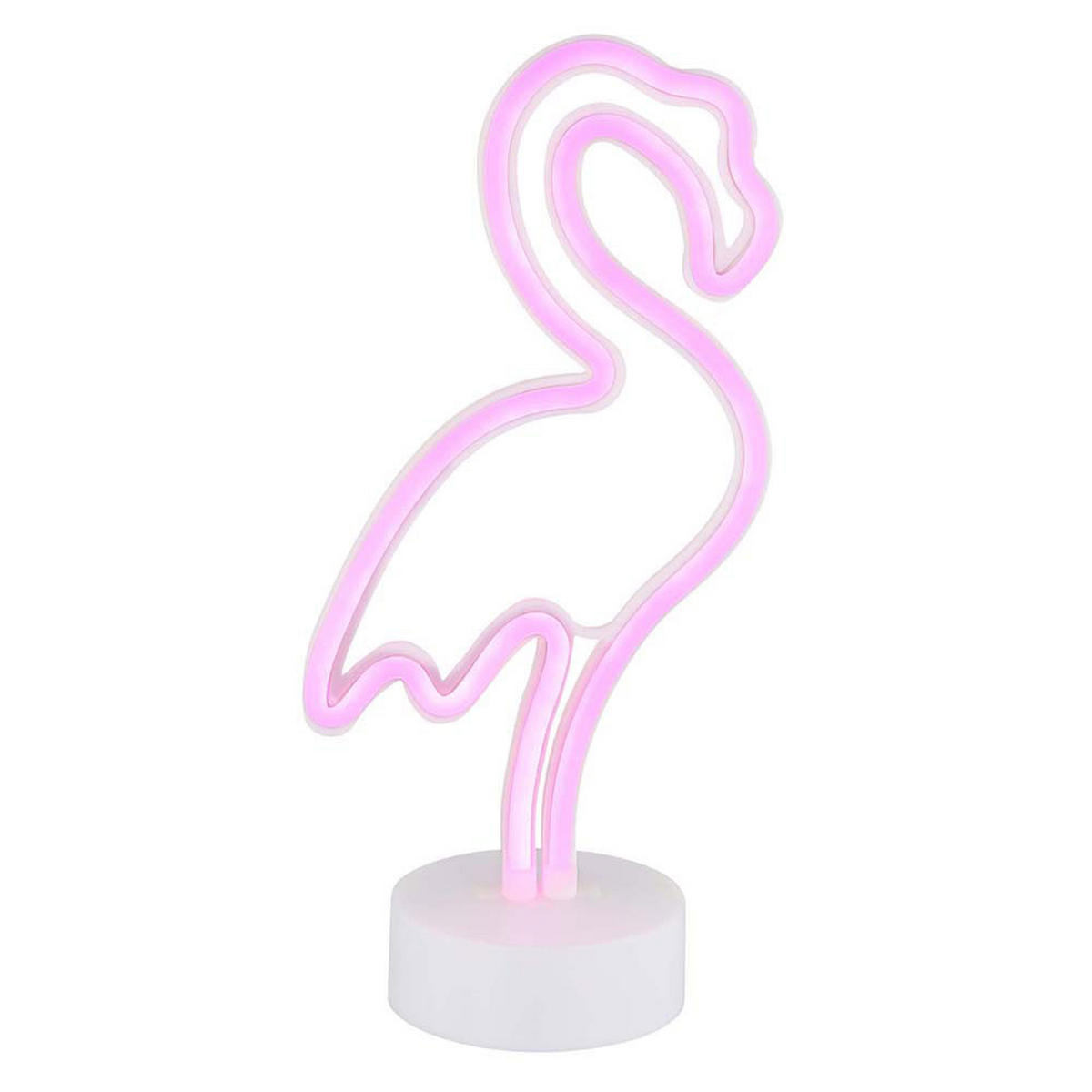 LED TISCHLEUCHTE Flamingo Weiß 2er Set - Weiß, Kunststoff (14.5/10/33cm) - Globo Lighting