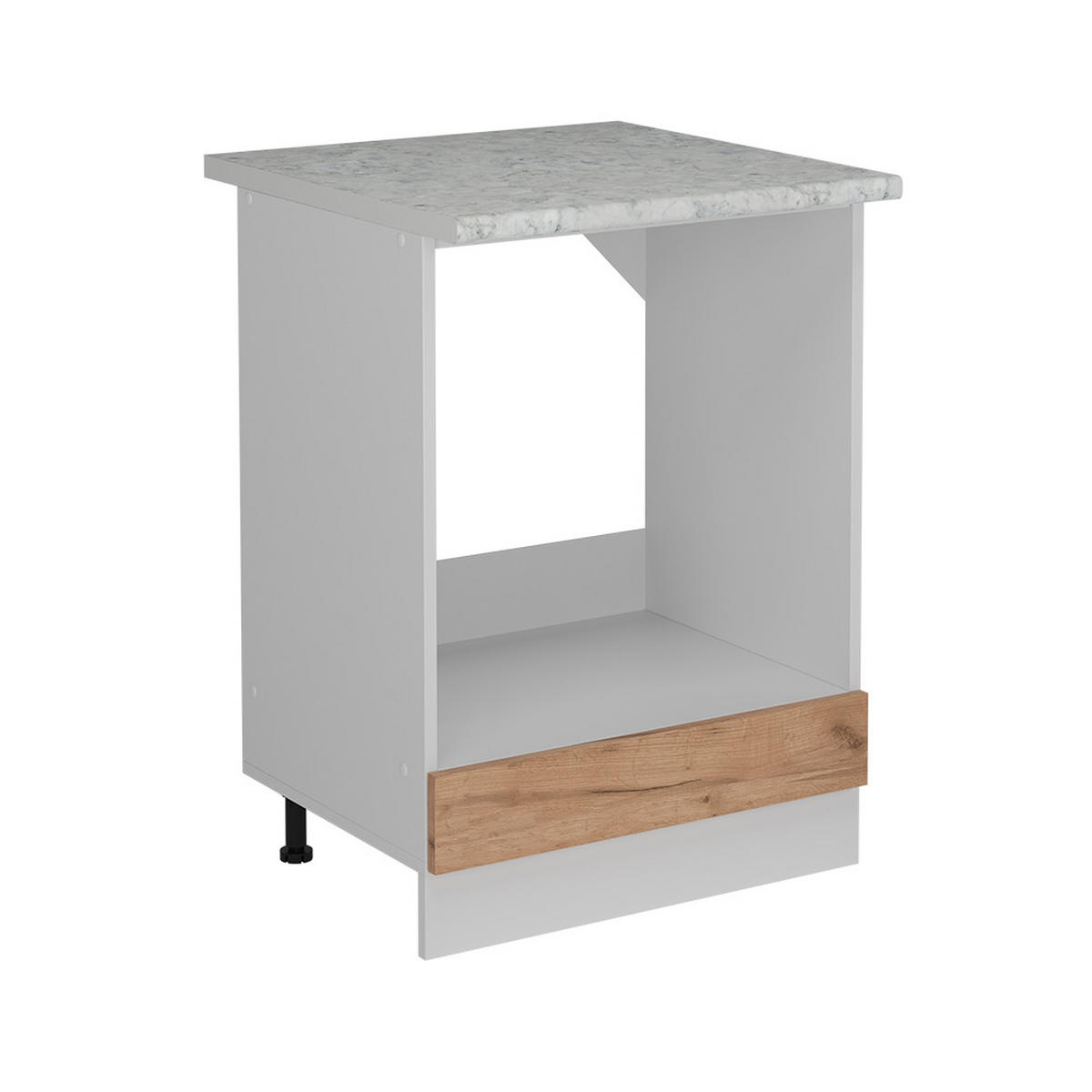 HERDUMBAUSCHRANK R-Line Goldkraft Eiche 60 cm AP Marmor - Honigeiche/Eiche Wotan, Holzwerkstoff (60/81.6/60cm) - Vicco