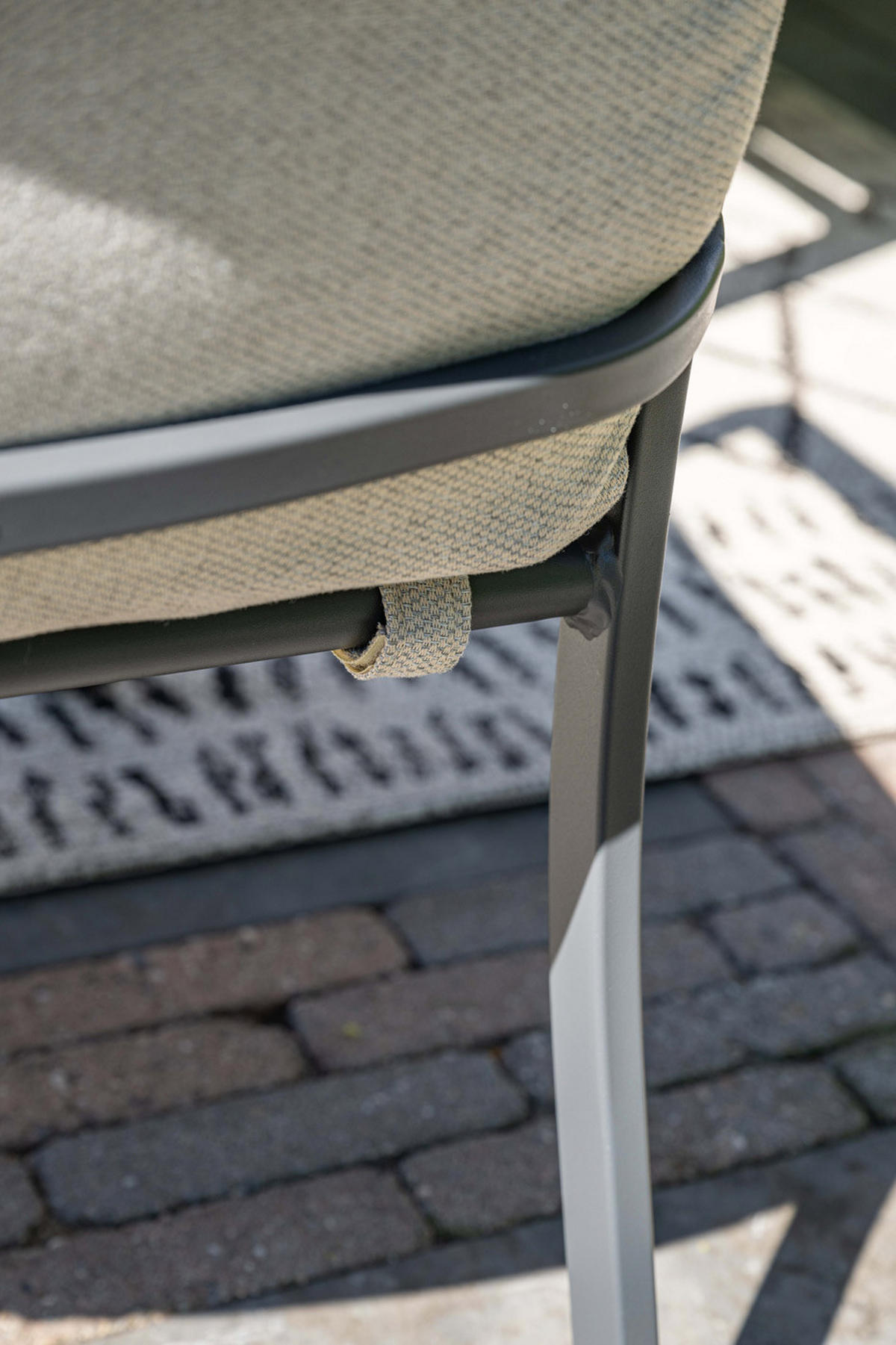 GARTENLOUNGESET Sergio 3-teilig, Premium Dining Ecklounge, Gartenmöbelset - Anthrazit, Metall - GARDEN IMPRESSIONS