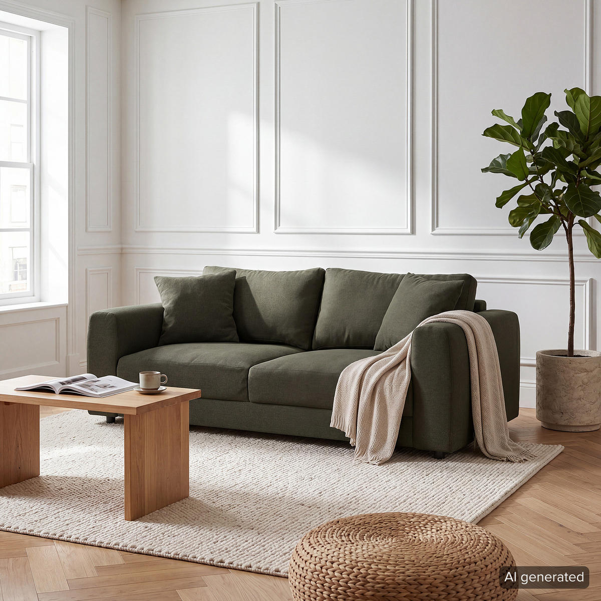 2,5-SITZER SOFA - Schwarz/Grau, Holz/Kunststoff (182/79/106cm) - home24