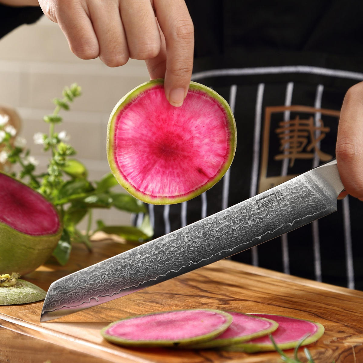 FLEISCHMESSER 20 cm - Ahornfarben, Holz/Metall (34cm) - Zayiko