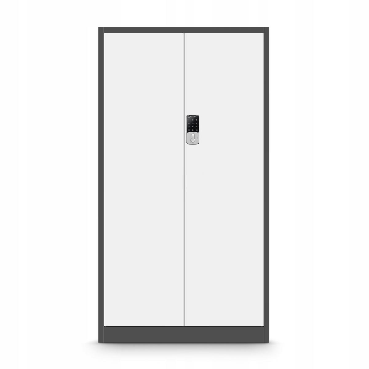 AKTENSCHRANK Daniel - Anthrazit/Weiß, Metall (90/185/40cm) - Jan Nowak