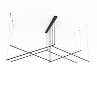 LED-HÄNGELEUCHTE - Schwarz, Metall (200/100/120cm) - Lumicom