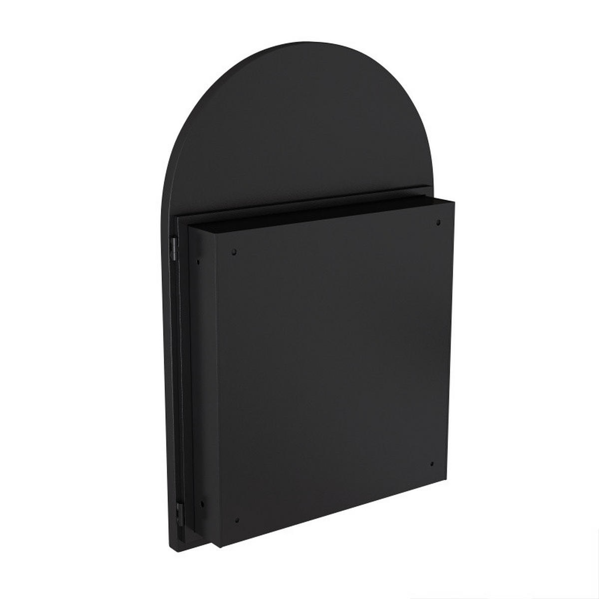 SPIEGELSCHRANK Bad 91/61/12 cm Schwarz, Metallrahmen und verstellbare Glasablagen - Schwarz, Glas/Holz (61/91/10cm) - PARAFTA HOME
