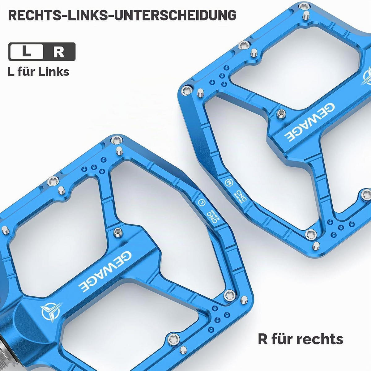 FAHRRADPEDALE CNC Aluminium blau - Blau, Metall (10.4/1.5/11cm)