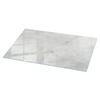 TISCHPLATTE 100x50 cm Betonoptik mit Rissen - Weiß Hochglanz/Grau, Glas (100/50/0.4cm) - TULUP