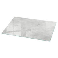 TISCHPLATTE 100x50 cm Betonoptik mit Rissen - Weiß Hochglanz/Grau, Glas (100/50/0.4cm) - TULUP