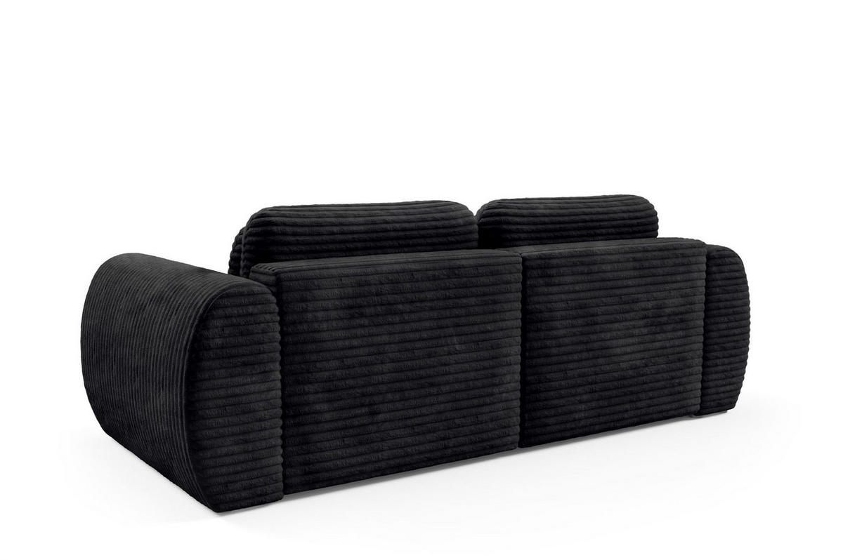 SCHLAFSOFA Simone - Schwarz, Holzwerkstoff/Textil (266/95/110cm) - Fun Möbel
