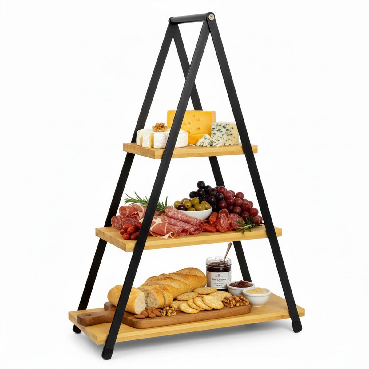 ETAGERE Holz 53 cm - Multicolor, Naturmaterialien (38/53cm) - Excellent Houseware