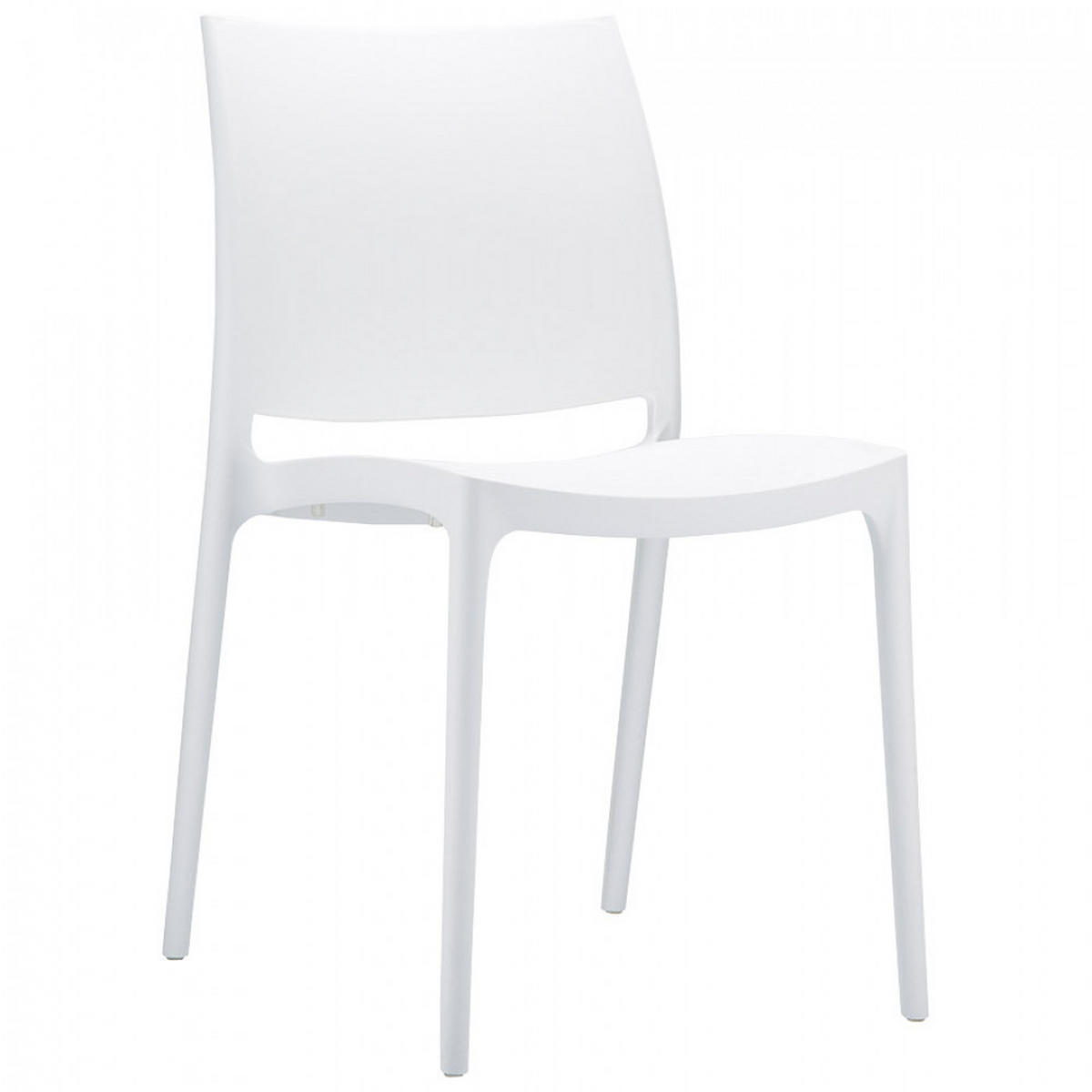 STUHL Weiß 45x82x53cm - Weiß, Kunststoff (45/82/53cm) - AlterEgo