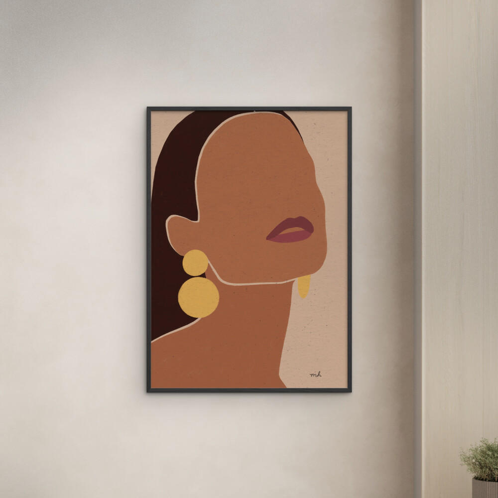 POSTER mit Rahmen Wild Apple - Summer Glow - Schwarz/Braun, Holz/Papier (50/70cm) - Poster&Frame