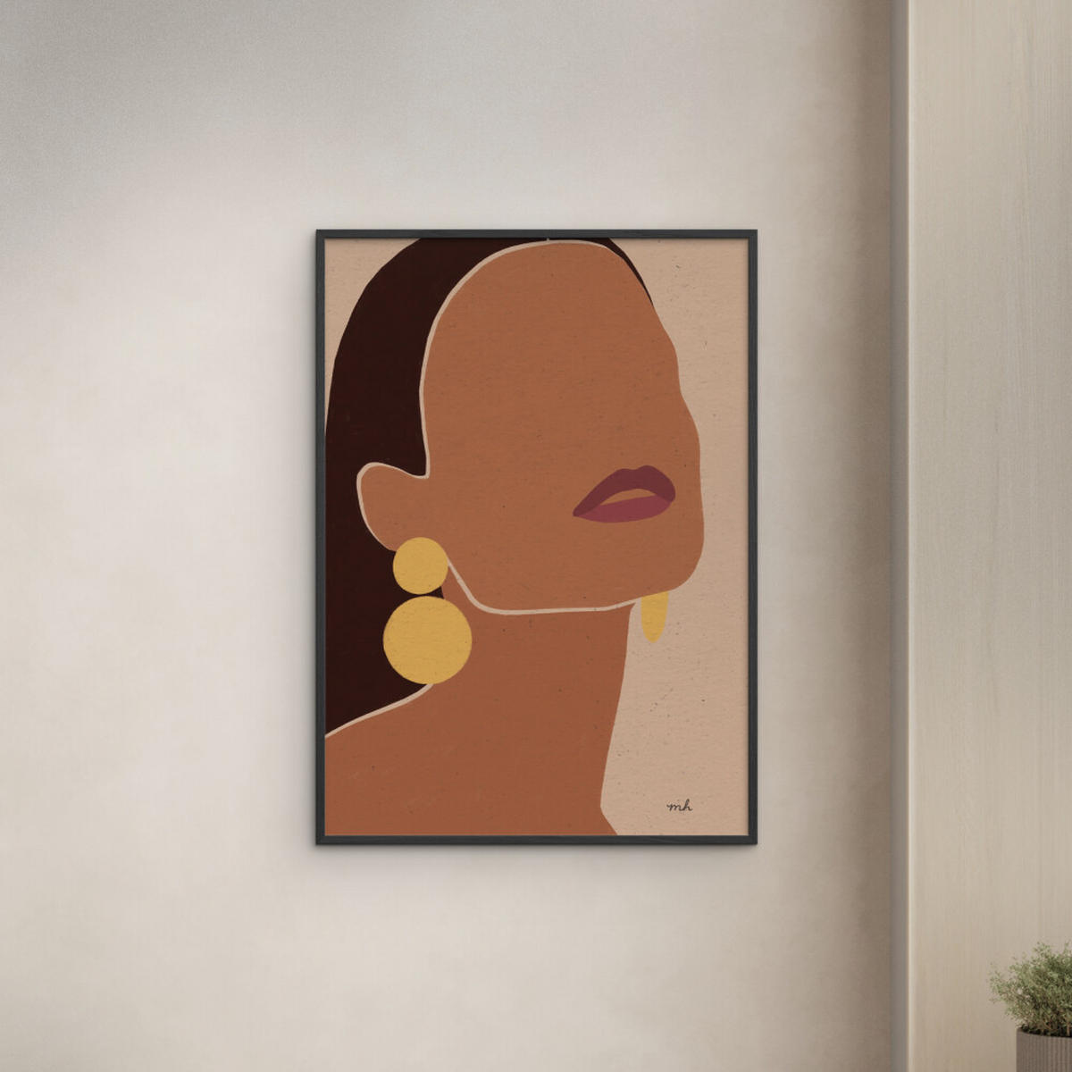POSTER mit Rahmen Wild Apple - Summer Glow - Schwarz/Braun, Holz/Papier (50/70cm) - Poster&Frame