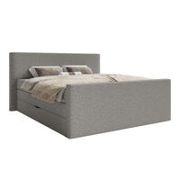 BOXSPRINGBETT Velipoja Premium 140x200 cm, Grau - Grau, Textil (140/200cm) - Fedve