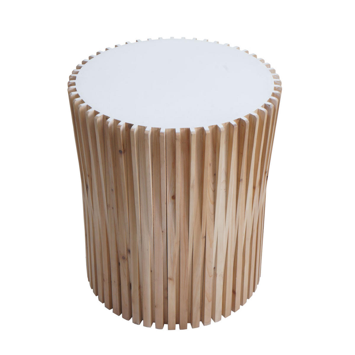 BEISTELLTISCH rund Hellbraun - Hellbraun, Holz (51/51/61cm) - MCW