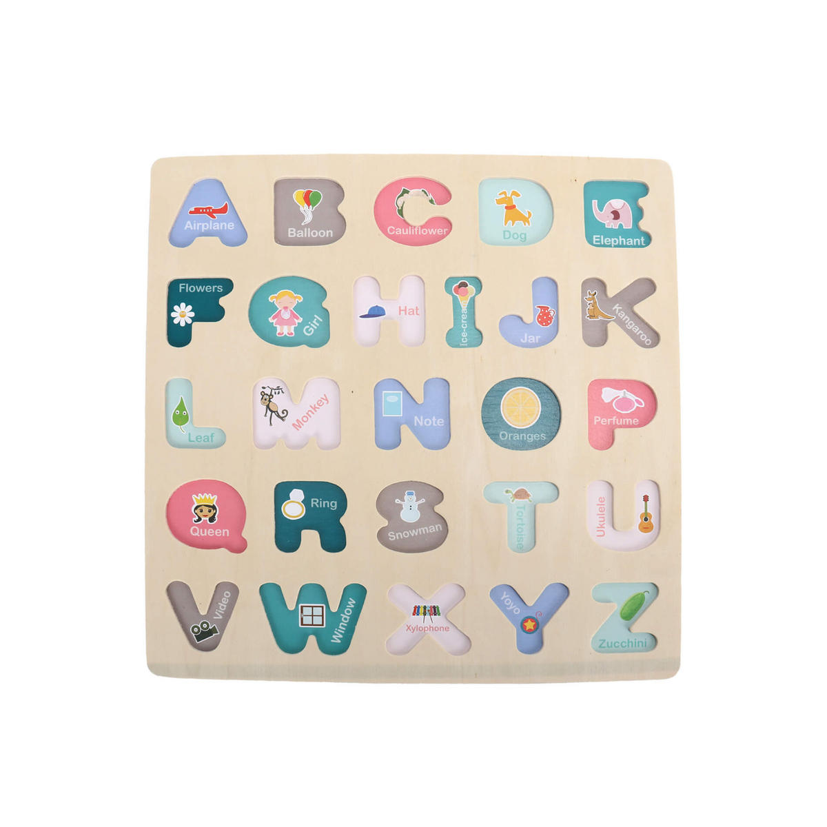 HOLZSPIELZEUG Buchstaben - Multicolor, Holz (30/30cm)