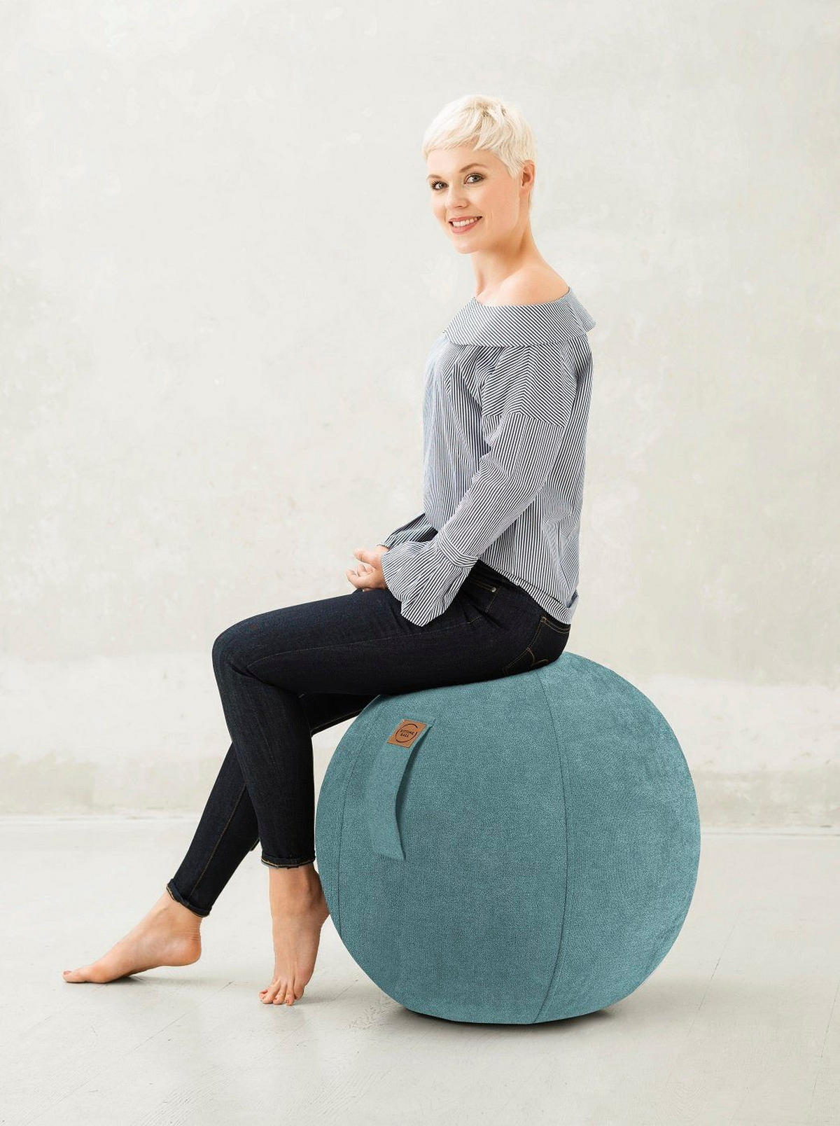 SITZBALL ALFA - Petrol, Textil (65/65/65cm) - Magma Heimtexx