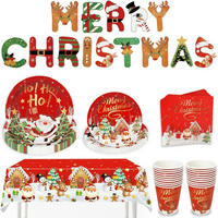 PARTYGESCHIRR Set Weihnachten 82-teilig für 20 Personen - Multicolor, Papier (22/22/4cm)