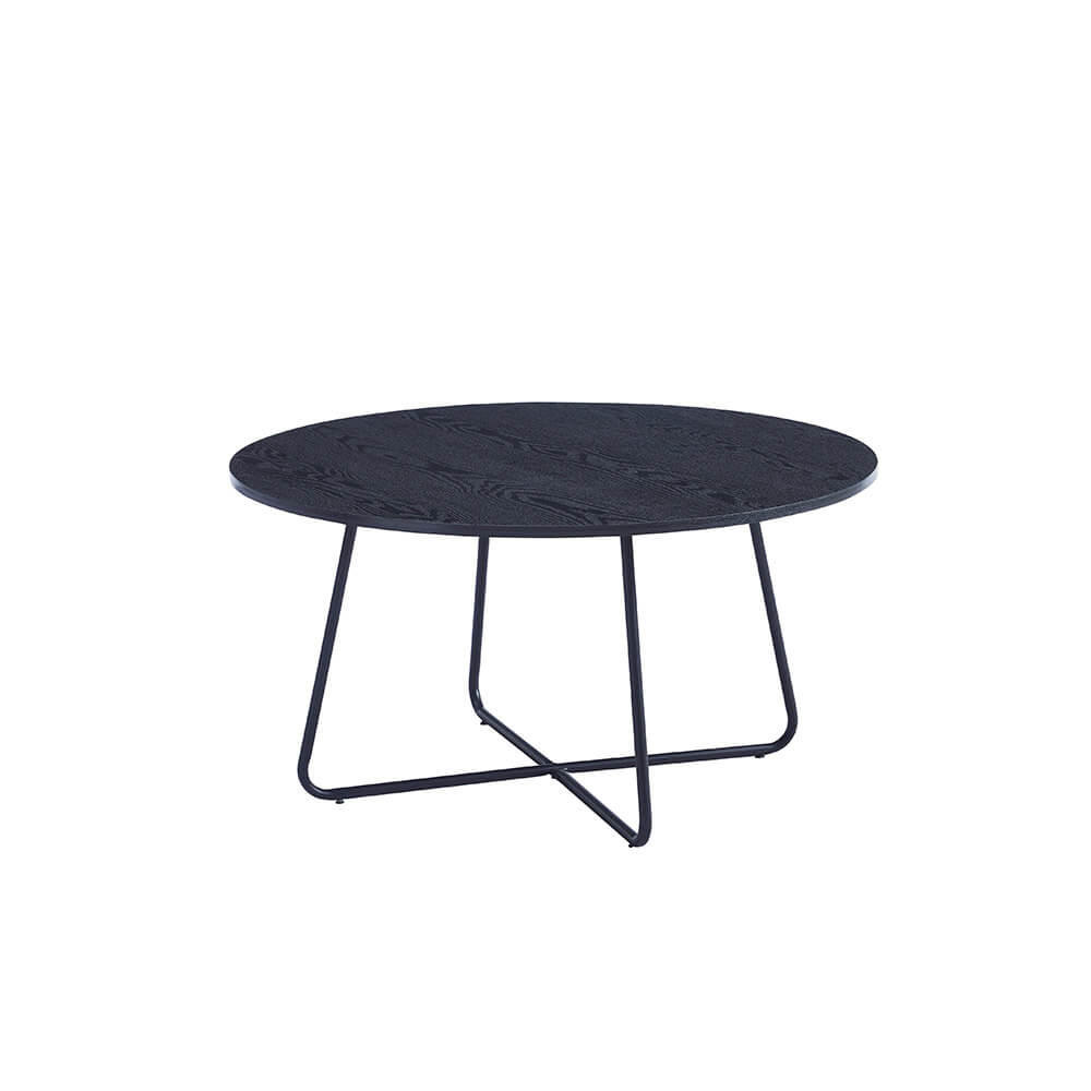 COUCHTISCH Rund NOVARA - 88 x 47 cm Dark Oak - Schwarz, Holz (110/66/47cm) - Home Deluxe