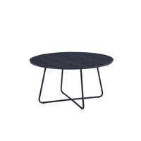COUCHTISCH Rund NOVARA - 88 x 47 cm Dark Oak - Schwarz, Holz (110/66/47cm) - Home Deluxe