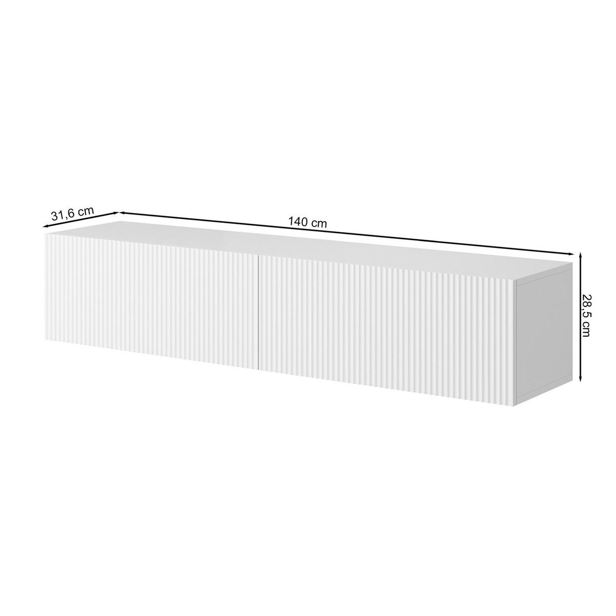 TV-HÄNGEBOARD Veldio Graubeige 140 cm - Greige, Holzwerkstoff (140/28.5/31.6cm) - Selsey