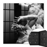 SCHLÜSSELBOX Schwarz 30x30 cm- Türöffnung nach rechts - Stein Emotionen - Schwarz, Metall (30/30/5cm) - TULUP