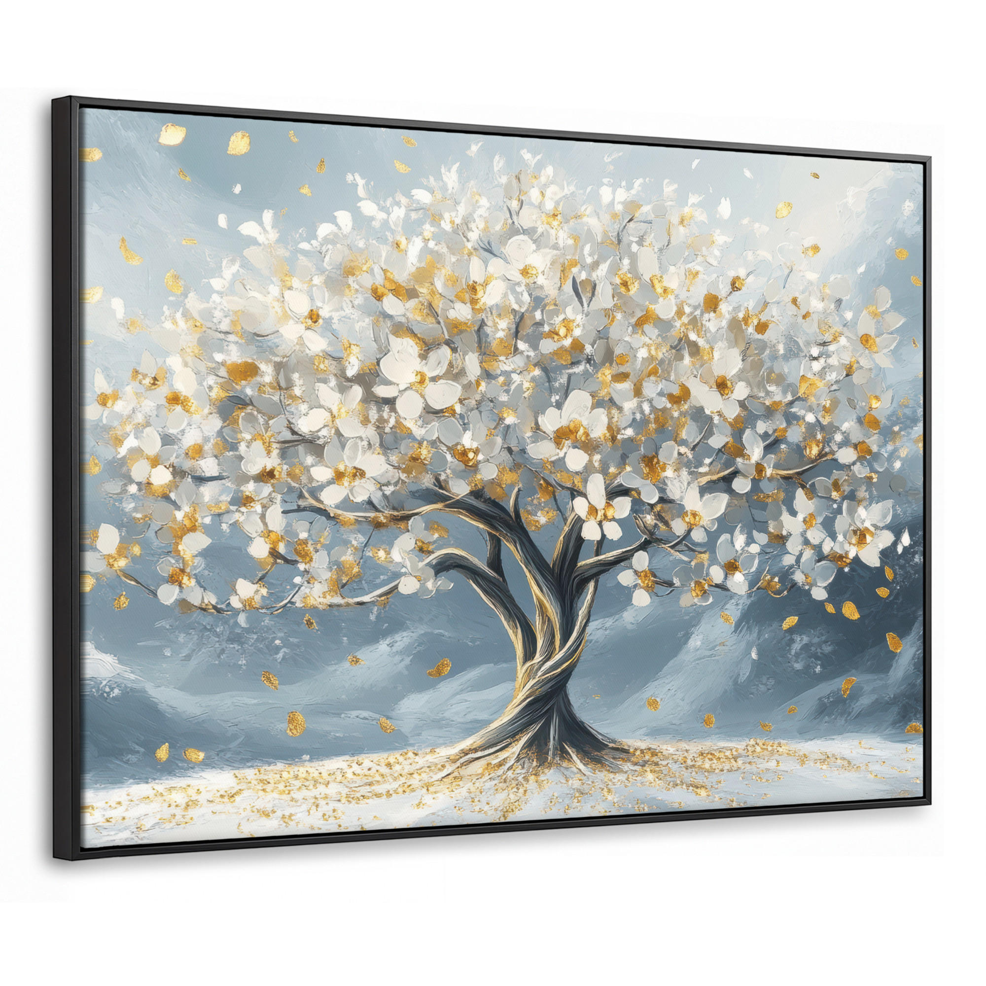 MuchoWow Leinwand Gold 100x70 cm