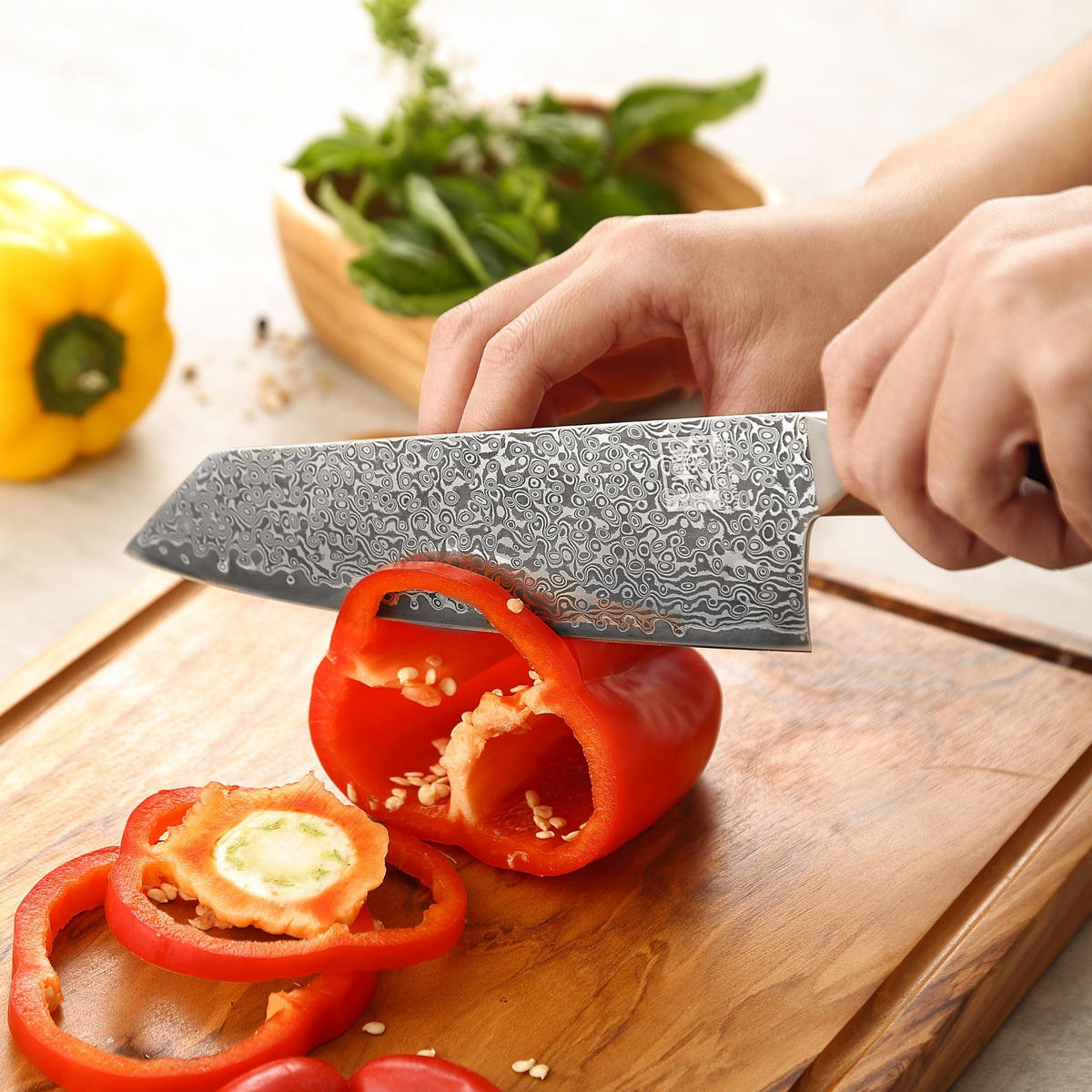 KIRITSUKE-MESSER 20 cm - Schwarz, Holz/Metall (33cm) - Zayiko