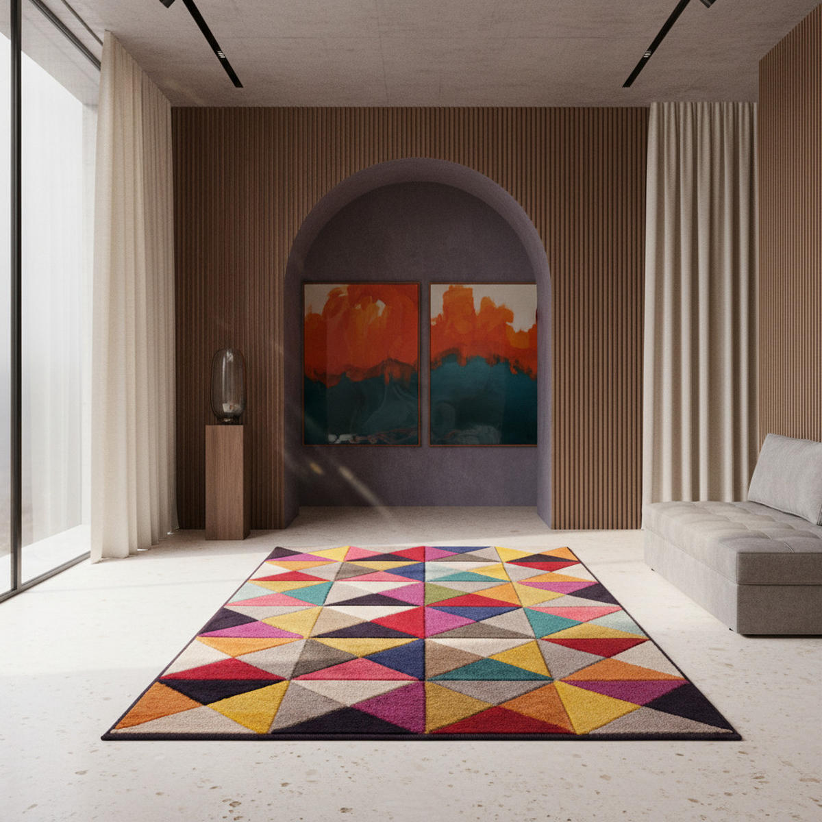 TEPPICH Bunt-Geometrisch-Design, designerstark MEON BEN, Multi 200x290 cm - Multicolor, Textil (200/290cm) - KADIMA DESIGN