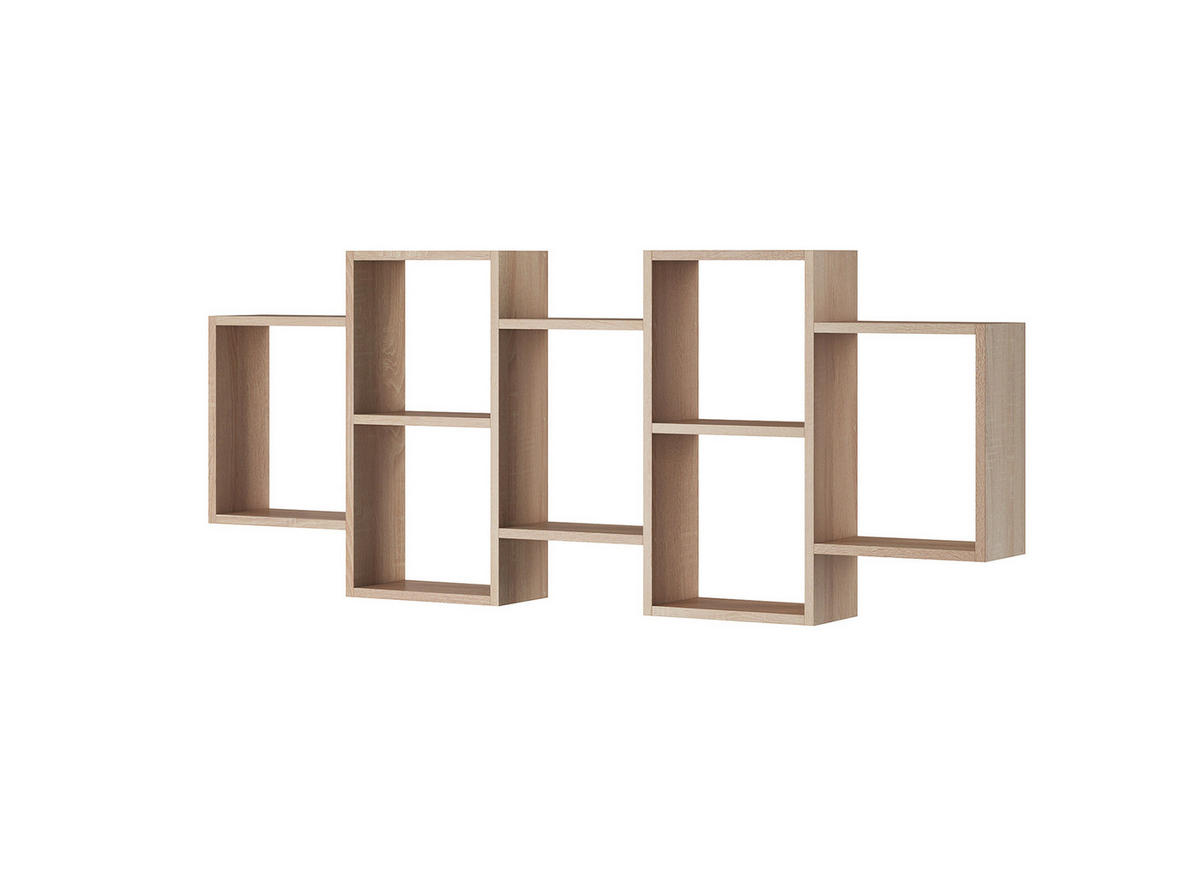 WANDREGAL Trio Eiche Sonoma 160,5 / 18 / 65cm - Sonoma Eiche, Holz/Holzwerkstoff (161/65/18cm) - Feldmann-Wohnen