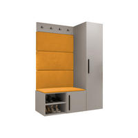 GARDEROBEN-SET Medi II - Kaschmir/Schwarz, Holzwerkstoff/Kunststoff (40/191/50cm) - MIRJAN24