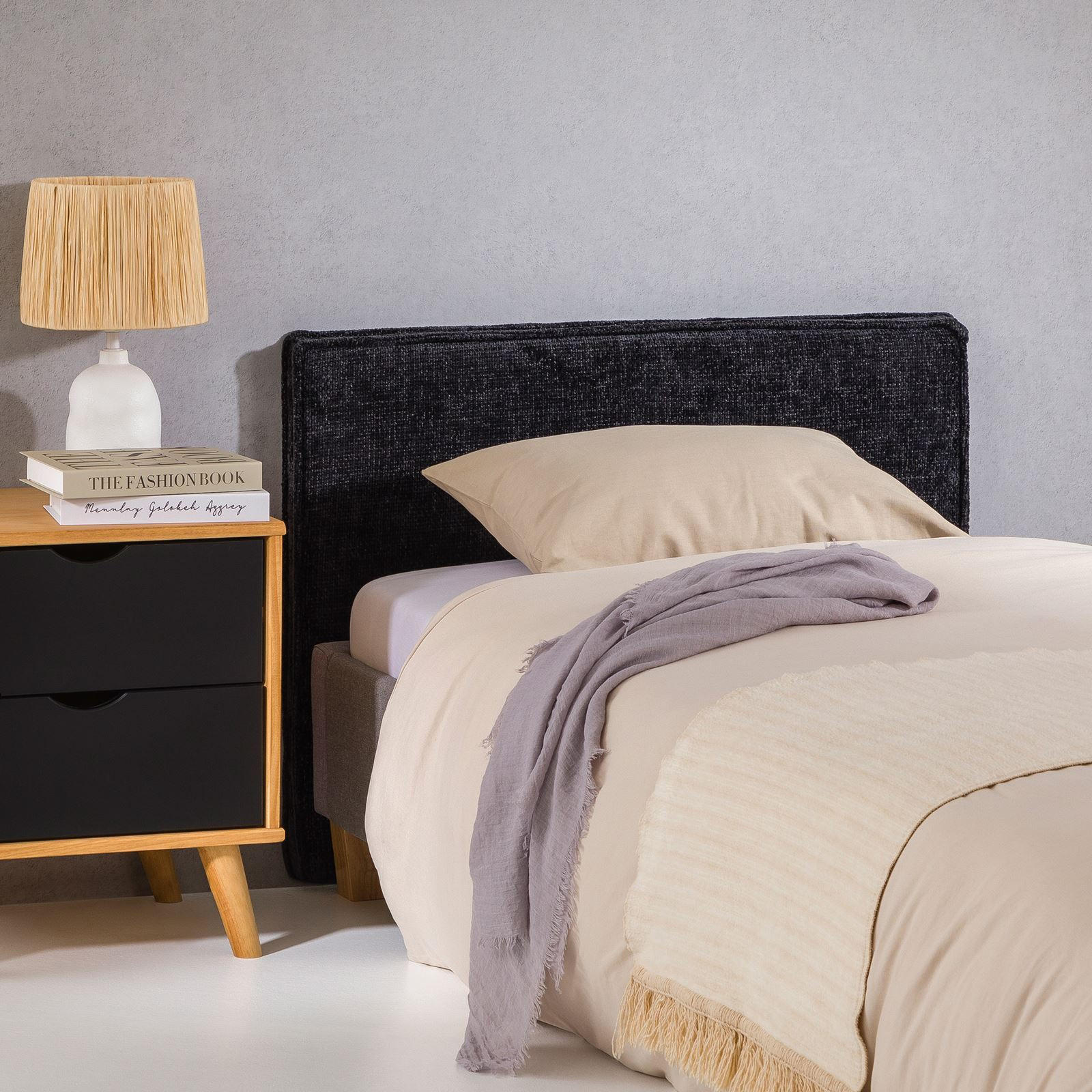 Thumbnail - Idimex Kopfteil, Schwarz, Textil, Mode, 91x69x6 cm, Schlafzimmer, Betten