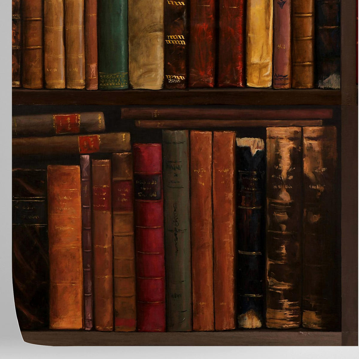 TAPETE Bibliothek aus echtem Papier, 200x280cm, 8 Bögen - Braun, Papier (200/280cm) - WALLPAPERS4BEGINNERS