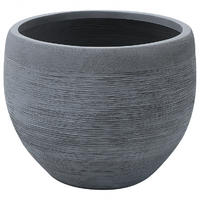 BLUMENTOPF grau rund 50/50/39 cm Zakros - Grau, Naturmaterialien (39cm) - Beliani