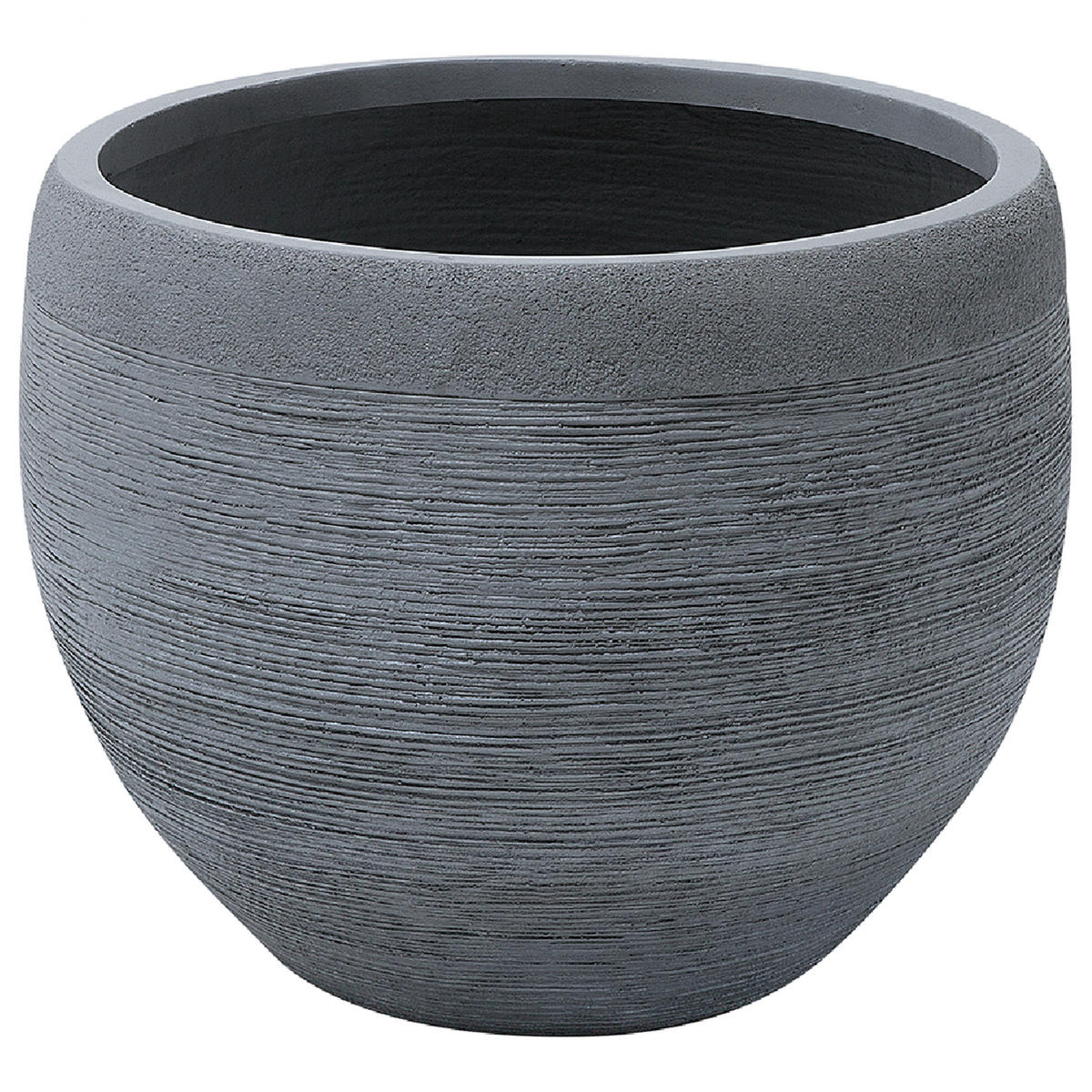 BLUMENTOPF grau rund 50/50/39 cm Zakros - Grau, Naturmaterialien (39cm) - Beliani