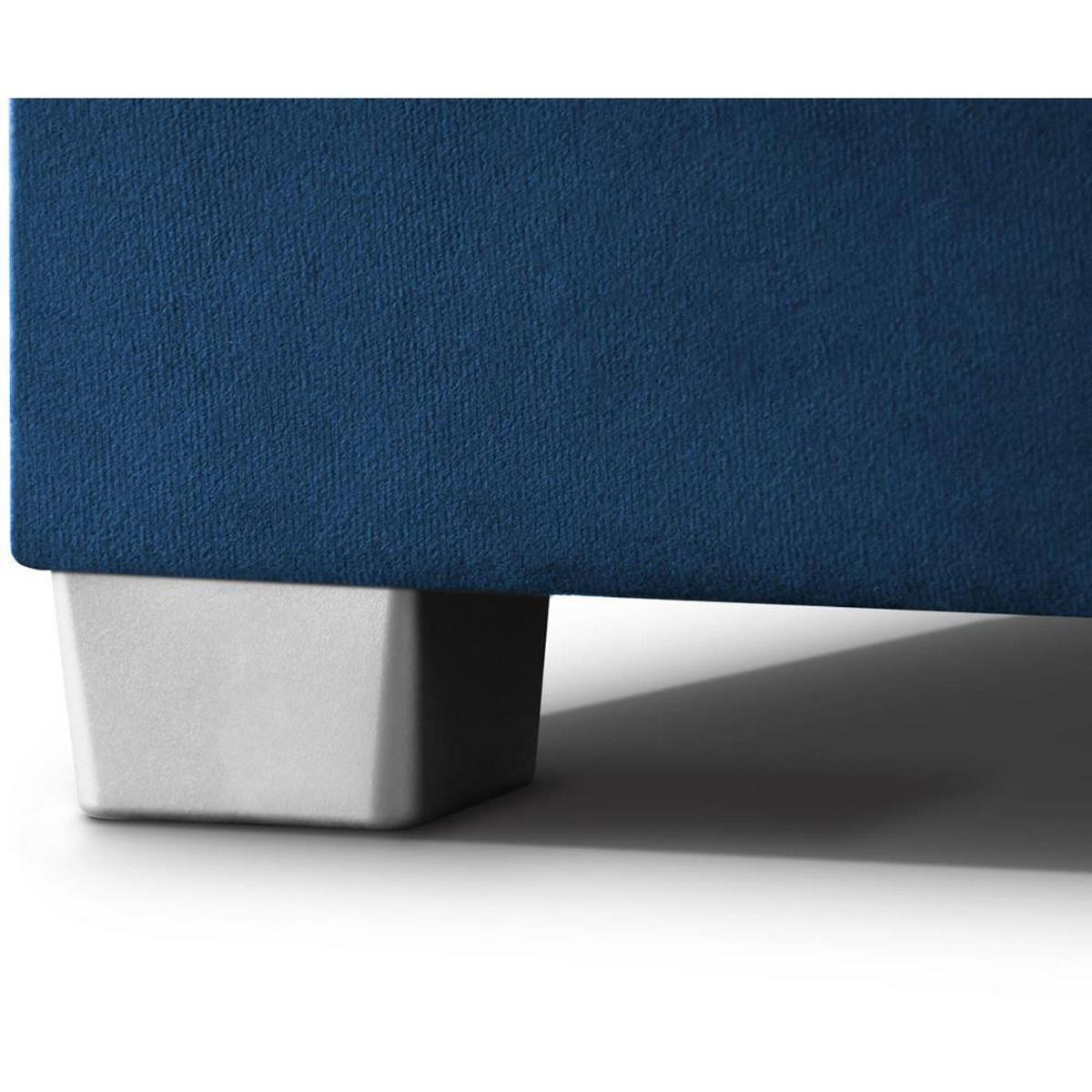 ECKSCHLAFSOFA Teramo dunkelblau - Schwarz/Dunkelblau, Kunststoff/Textil (235/150cm) - Beautysofa