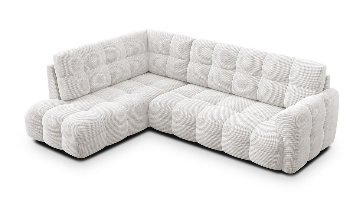 ECKSOFA MELLOW 5-Sitzer, creme - Creme/Schwarz, Holz/Textil (283/191cm) - Courtois Laville