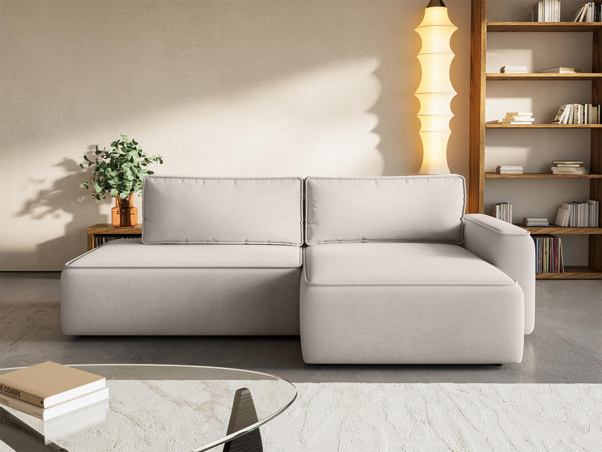 ECKSOFA Sarro mit Schlaffunktion, Weiß - Weiß, Textil (260/165cm) - Fedve